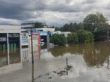 Douglas St and VRT office as the flood started to recede (Credit: Joshua Bryce)